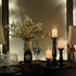 5plots 3? x 6? Ivory Flickering Flameless Candles with Clear Shell, Unbreakable Glass Battery Operated Plexiglass LED Pillar Radiance Candles with Remote Control and Timer