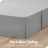 Bare Home Pleated King Bed Skirt - 15-Inch Tailored Drop Easy Fit - Bed Skirt for King Beds - Center & Corner Pleats (King, Light Grey)