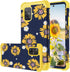 Fingic Compatible with Samsung Galaxy A71 5G Case Sunflower 3 in 1 Heavy Duty Protection Hybrid Hard PC Soft Silicone Rugged Bumper Full-Body Shockproof Protective Case for Galaxy A71 5G, Yellow