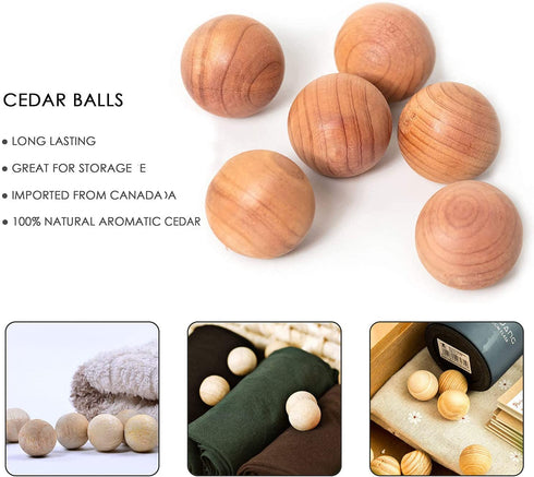 Garment Bags Covers Clear 24'' x 40'' Hanging Clothing Storage Bags and 6 Cedar Balls for Suit Jacket Shirt Sweater