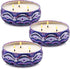 Citronella Outdoor and Indoor Candles, Large Travel Tin Vegan Wax Essential Oils Multiple Wick Candles for Summer, Pack 3