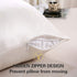 ZIMASILK 100% Mulberry Silk Pillowcase for Hair and Skin Health,Soft and Smooth,Both Sides Premium Grade 6A Silk,600 Thread Count,with Hidden Zipper,1pc(Standard 20''x26'',Ivory)