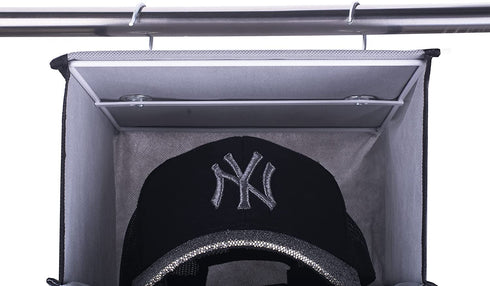 WRITENBACO Hanging Closet Hat Rack 10 Shelf Organizer, Baseball Caps and Hats Storage Holder (Grey)