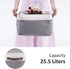YOUDENOVA Storage Baskets for Organizing Set of 3, Large Collapsible Storage Bins with Handles for Organizing Towels, Toys, Clothes, Grey