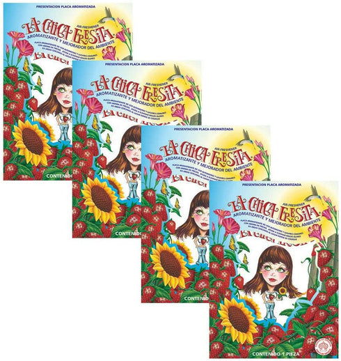 LA Chica FRESITA CAR AIR FRESHENER, Pack of 4