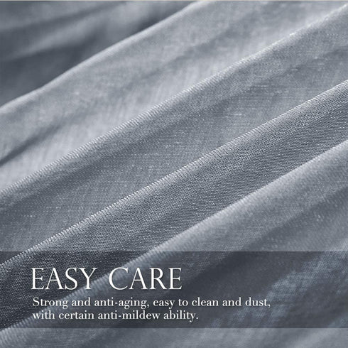 Dreaming Casa Gradient Ombre Sheer Curtains Draperies Window Treatment Voile for Living Room Kid s Room Grommet Grey 2 Panels 63 inches Long, 52" W x 63" L