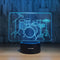LLUUKK Visual 3D Night light Lamp Drum toys Desk Lamp Table decoration household accessories Kids gift boys festival for music lovers
