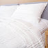 BOSOWOS Queen Size Pillow Case Set of 2, Ultra Soft Breathable 20 x 30 Inches Pillow Shams Envelope Closure, Microfiber Boho Farmhouse Pillowcases for Easy Care, White