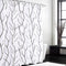 KGORGE Shower Curtains for Bathroom - Waterproof Tree Branches Pattern on White Curtains for Outdoor Swimming Pool Bathtubs Toilet, Grey, 72 x 72 inches Long, Hooks Included