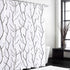 KGORGE Shower Curtains for Bathroom - Waterproof Tree Branches Pattern on White Curtains for Outdoor Swimming Pool Bathtubs Toilet, Grey, 72 x 72 inches Long, Hooks Included