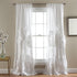 Lush Decor, White Serena Window Panel for Living, Dining Room, Bedroom (Single Curtain), 84 x 54 L