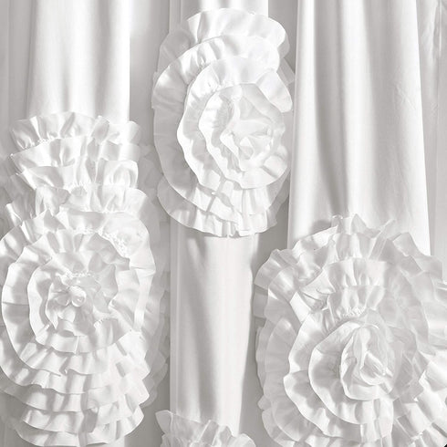 Lush Decor, White Serena Window Panel for Living, Dining Room, Bedroom (Single Curtain), 84 x 54 L
