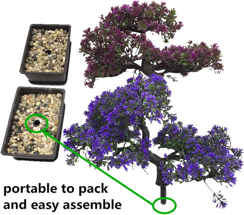 Fycooler Artificial Bonsai Tree-Fake Plant in Pot Artificial Plants,Faux Bonsai Japanese Pine Bonsai Artificial Plants for Home Decor Indoor,Office/Windowsill/Yard,Desktop Display, Zen Garden Décor