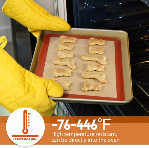 STATINT Non-Stick Silicone Baking Mat, Food Safe - Pack of 4