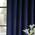 HPD Half Price Drapes VPCH-P Signature Blackout Velvet Curtain (1 Panel), 50 X 120, Union Blue