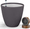 Gardenix Decor 7'' Self Watering planters for Indoor Plants - Flower Pot with Water Level Indicator for Plants, Grow Tracking Tool - Self Watering Planter Plant Pot-Coco Coir - Gray 1 Pack