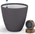 Gardenix Decor 7'' Self Watering planters for Indoor Plants - Flower Pot with Water Level Indicator for Plants, Grow Tracking Tool - Self Watering Planter Plant Pot-Coco Coir - Gray 1 Pack