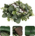 KESYOO Welcome Sign Artificial Eucalyptus Wreath Rustic Front Door Sign for Farmhouse Porch Front Door Decorations