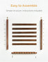 Mymazn Easy Assemble Solid Walnut Wood Earring Wall Holder Hanging Jewelry Organizer Necklace Holder Earring Hanger Wall Mount Jewelry Organizer for Necklaces Rings Scruncies Organization