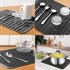 Acescen Dish Drying Mat Absorbent Reversible Reusable Dishes Drying Rack Pad Eco-friendly Silicone Heat Resistant Washable Mats for Kitchen Counter 2Pack 15.8" x 12"