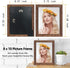 ZIRANLING 8x10 Picture Frame Wood Rustic Brown Set with High Definition Glass for Table Top and Wall Mounting Display(ZRL-8x10-4RB)