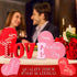 Valentine's Day Wooden Table Sign Decoration 3 Pieces Heart Wooden Signs Love Letter Home Decor Rustic Romantic Mr and Mrs Sign for Valentine's Day Wedding Table Party Home