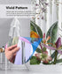 wtisan Shower Curtain Floral,Tropical Shower Curtain,Waterproof Fabric Shower Curtains for Bathroom with 12 Plastic Hooks, 60x72 Inch