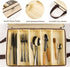 Flatware Utensil Storage Case, Silverware Storage Box, Sterling Silver Flatware Storage Chest, Cutlery Storage, Silverware Organizer with Zipper Lid and Carry Handles, Silverware Container Tray