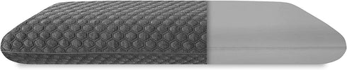 SensorPEDIC Low Profile Memory Foam Pillow, 1 Count (Pack of 1), Grey