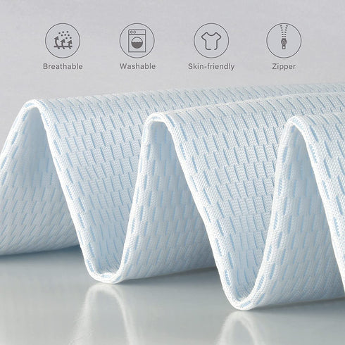AM AEROMAX Cooling Cervical Memory Foam Pillow, Contour Pillows for Neck and Shoulder Pain Relief, Ergonomic Head Support Sleeping Pillow for Side and Back Sleepers.(Blue)
