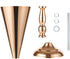 2 Pcs Set Metal Wedding Flower Trumpet Vase Stand Table Decorative Centerpiece Artificial Flower Arrangements for Anniversary Ceremony Party Birthday Event Aisle Home Decoration (Gold)
