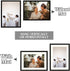 Golden State Art, Metal Wall/Table top Photo Frame Collection, Aluminum Black Photo Frame with Ivory Color Mat for Picture & Real Glass (5x7, 2-Pack)