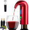 Electric Wine Aerator, Cljlixcy Automatic Wine Dispenser, Portable USB Rechargeable Electric Wine Decanter One Touch Auto Wine Pourer Wine Stopper (Red)