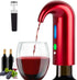 Electric Wine Aerator, Cljlixcy Automatic Wine Dispenser, Portable USB Rechargeable Electric Wine Decanter One Touch Auto Wine Pourer Wine Stopper (Red)