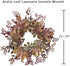 Cloris Art Fall Wreath for Front Door, 22-24 Inch Artificial Aralia Leaves Wreaths for Farmhouse Home Office Wedding Party Wall Decor