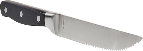 Amazon Basics 8-Piece Kitchen Steak Knife Set, Black
