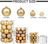 XmasExp 60mm/2.36" Christmas Ball Ornaments Shatterproof Christmas Ornaments Set Decorations for Xmas Tree Balls - 34ct (2.36'', Gold)
