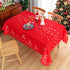 TOMORO Rectangle Christmas Tablecloth - Xmas Themed Reindeer & Snowflake Print Tablecloth Table Cover for Holiday Dinner Party Kitchen Decoration, 60 x 84 inch