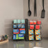 X-cosrack Upgrade Wrap Organizer Rack,Adjustable Wrap Box Organizer with 8 Wire Holders, Multifunctional Wrap Stand for Kitchen,Cabinets,Pantry,Black,Small(Patent Pending)