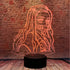 Kamado Nezuko 3D Illusion Demon Slayer Merch Night Light LED Anime Lamp 16 Colors Remote Control Room Decor