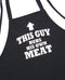 BBQ Apron This Guy Rubs His Own Meat Funny Aprons for Men, Black, Extra Long Ties, One Size Fit All