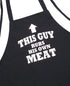 BBQ Apron This Guy Rubs His Own Meat Funny Aprons for Men, Black, Extra Long Ties, One Size Fit All