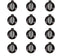 WEFOO 12Pcs 2.5" Black Round Banana Clips Effortless Beauty Assorted Side Combs Ponytail Hair Clip Comb Pin for Women Girls