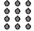 WEFOO 12Pcs 2.5" Black Round Banana Clips Effortless Beauty Assorted Side Combs Ponytail Hair Clip Comb Pin for Women Girls