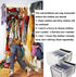 3PCS Washable Wardrobe Clothes Organizer - 6&7&9 Grids, Foldable Visible Grid Storage Box with Multiple Layers, Storage Containers for Scarves, Leggings (3PCS, Grey)