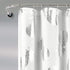 Lush Decor Pineapple Toss Shower Curtain - Fabric Metallic Print Design, 72? x 72?, Silver and White (16T004356)