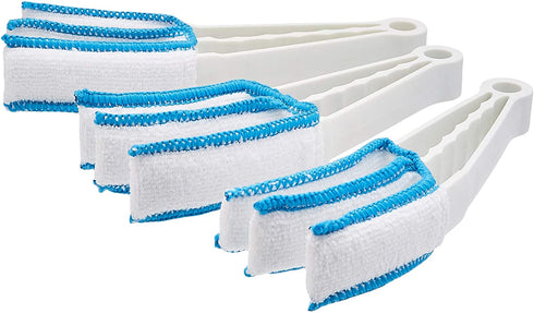 Amazon Basics Duster, 3-Pack, Blue&White