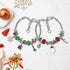 Christmas Countdown Calendar 2021, Advent Calendar for Girls, DIY Bracelet of 2 Making Kit with 22 Charms Beads, Xmas Theme Gifts for Girls Kids Women, Red