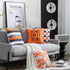 WLNUI Set of 4 Decorative Pillow Covers 20x20 Inch Orange Geometric Modern Throw Pillow Covers Home Sweet Home Decorative Square Cushion Case for Sofa Couch Chair Farmhouse Home Decor