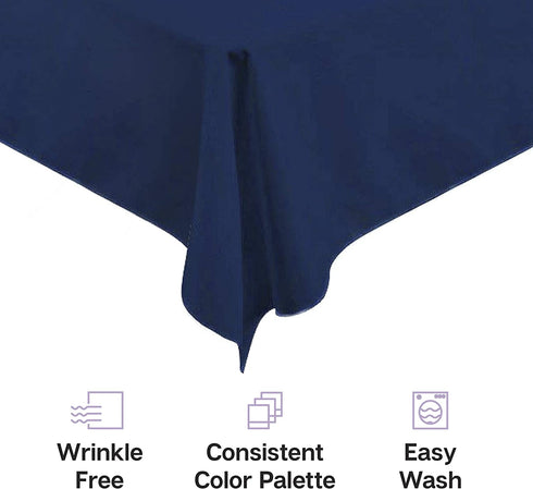 Gee Di Moda Rectangle Tablecloth - 60 x 126 Inch - Royal Blue Rectangular Table Cloth for 8 Foot Table in Washable Polyester - Great for Buffet Table, Parties, Holiday Dinner, Wedding & More